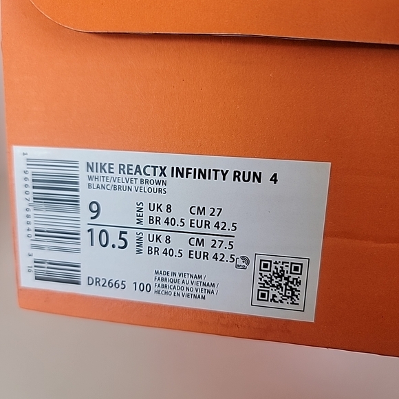 Nike ReactX Infinity Run 4 'White Light Crimson DR2665-100 Women's Shoes New - Picture 15 of 15